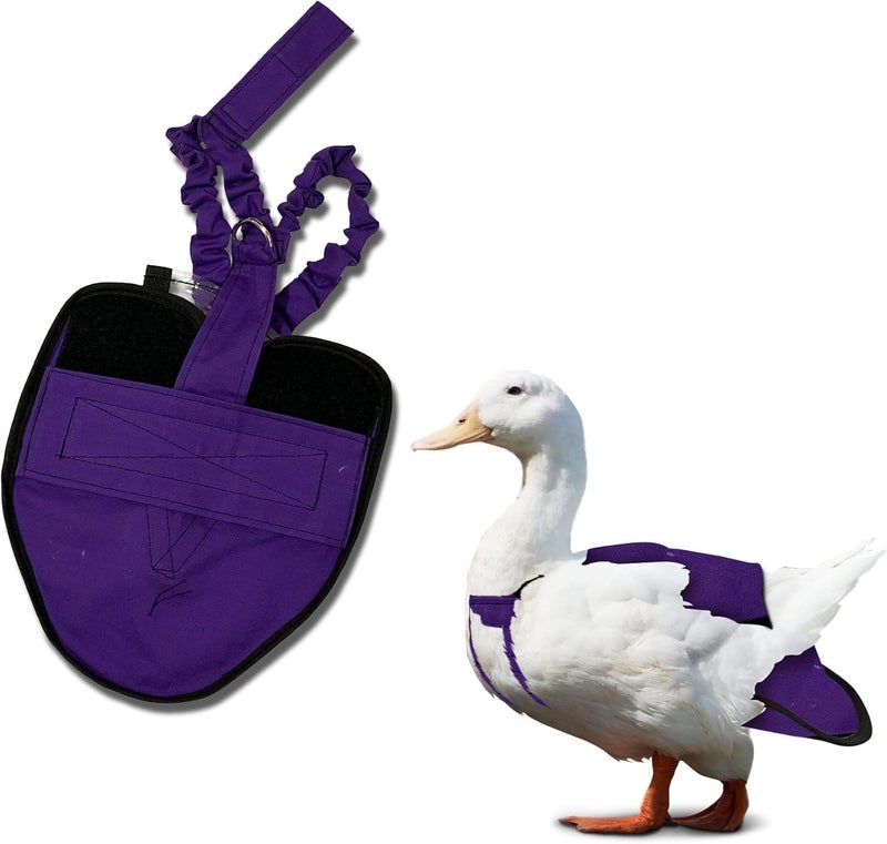 Holster Wrap-Around Duck Diaper with Removable Liner & Adjustable Tab – Pekin Duck Diapers for Pet Ducks, Bird Diaper, Duck Accessories – Durable, Secure Fit, Easy-to-Wear - Made in USA - Purple - Image 1